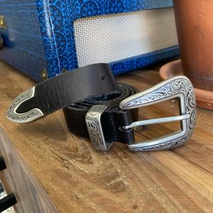UO Black Leather Belt
